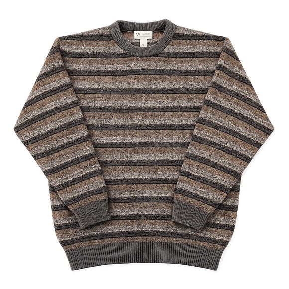 Munsingwear Other - VTG 90s Munsingwear Striped Knit Sweater Men Large Gray Brown Grandpa Cozy Retro